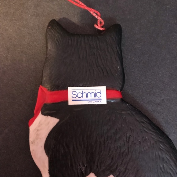 Set Of 3 Vintage 1984 Christmas Ornaments Schmid Gorden Fraser Black/White Cat - Picture 3 of 6